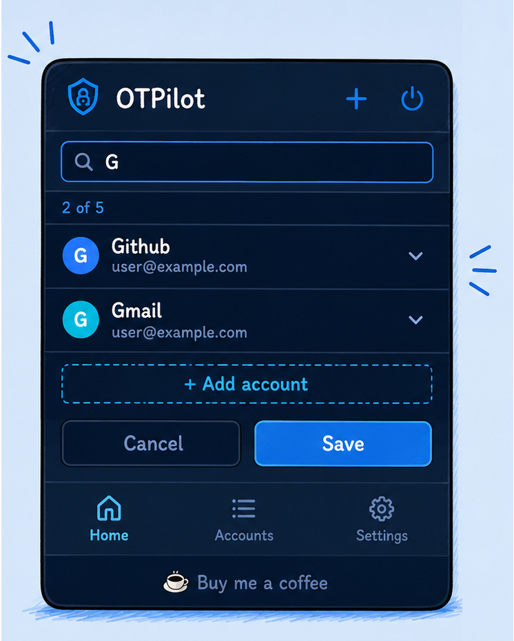 OTPilot v0.0.4 multi-account picker